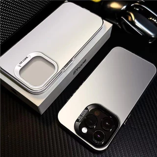 เคสโทรศัพท์มือถือ อะคริลิค ชุบโลหะ เรียบง่ายหรูหรา เคส เคสไอโฟน For iPhone 11 17 13 16 15 14 12 Pro Max XR XSMax 7 8Plus