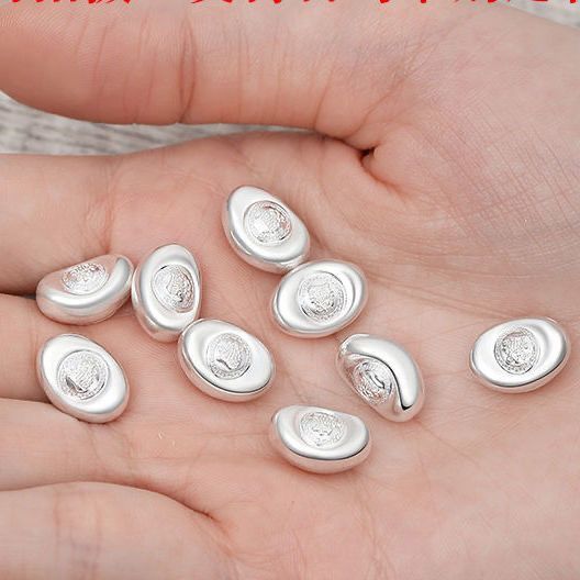 Sterling Silver Ingot 999 Silver Seed Pure Silver Nafu Silver Gift Small Solid Collection Silver Bea