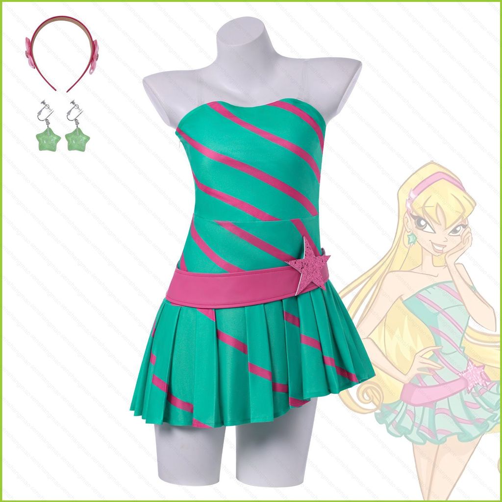 ชุดคอสเพลย์เจเน็ทจาก.Winx.Club สำหรับการแปลงโฉมและงานปาร์ตี้HALOWEEN