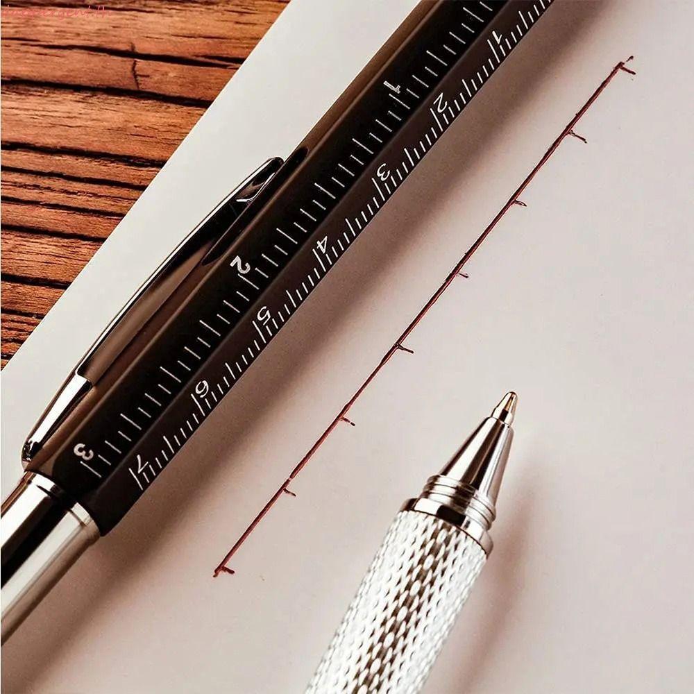 DAPPERGENT Multi-tool Pen, Spirit Level Metal Construction มัลติฟังก์ชั่นปากกาลูกลื่น,หน้าจอสัมผัส P