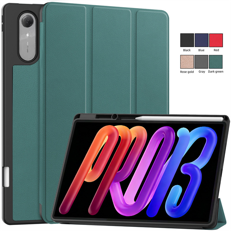 สําหรับ Lenovo Xiaoxin Pad Pro 13 2026 TB376FC กรณีผู้ถือปากกาหนังพับสมาร์ทสําหรับ Xiaoxin Pad Pro G
