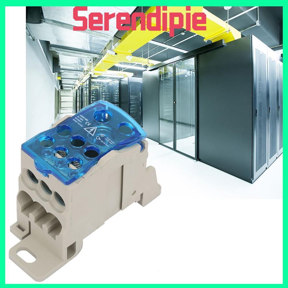 SERENDIPIE UKK160 DIN Rail Terminal Block Box, ติดตั้งง่าย 160A กล่องกระจาย, ทนทาน 690V Blue Electri