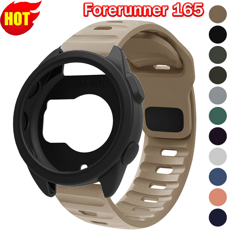 สายรัดซิลิโคน + สําหรับผู้เบิกทาง Garmin 165 Hollow Out ฝาครอบป้องกันสําหรับผู้เบิกทาง Garmin 165 So