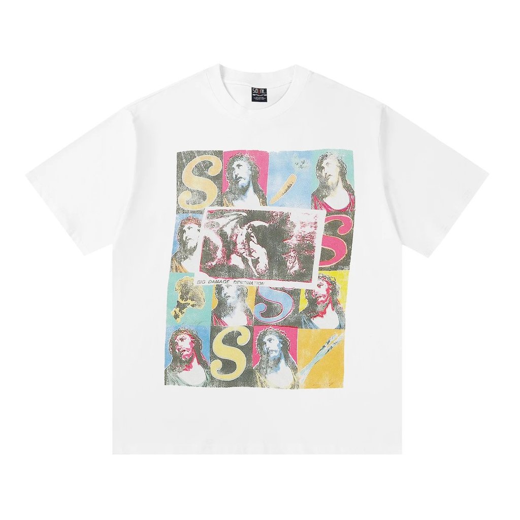 เสื้อยืดแขนสั้น Saint Michael x Sean Wotherspoon VEGES เหมาะสำหรับทุกวัน