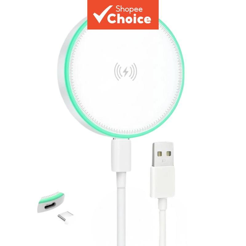 แผ่นรองชาร์จไร้สายแบบแม่เหล็ก 15W สําหรับ iPhone 17 16 15 14 13 AirPods Pro