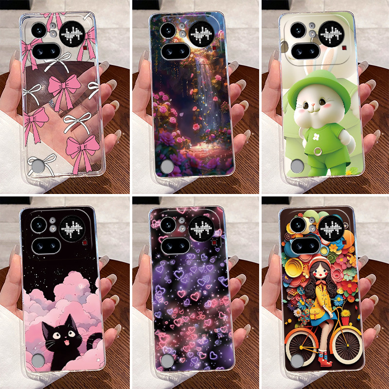 For Nothing Phone 4a Pro Case Clear Luxury Cute Love Rabbit Funny TPU Soft Silicone Back Cover For Nothing Phone4A Pro Casing