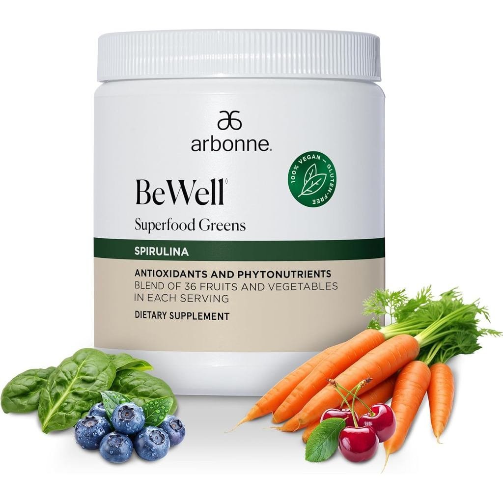 Arbonne BeWell Superfood Greens Powder - ผงอาหารเสริมเพื่อสุขภาพ ผลิตจากผักและผลไม้นานาชนิด อาหารเสร