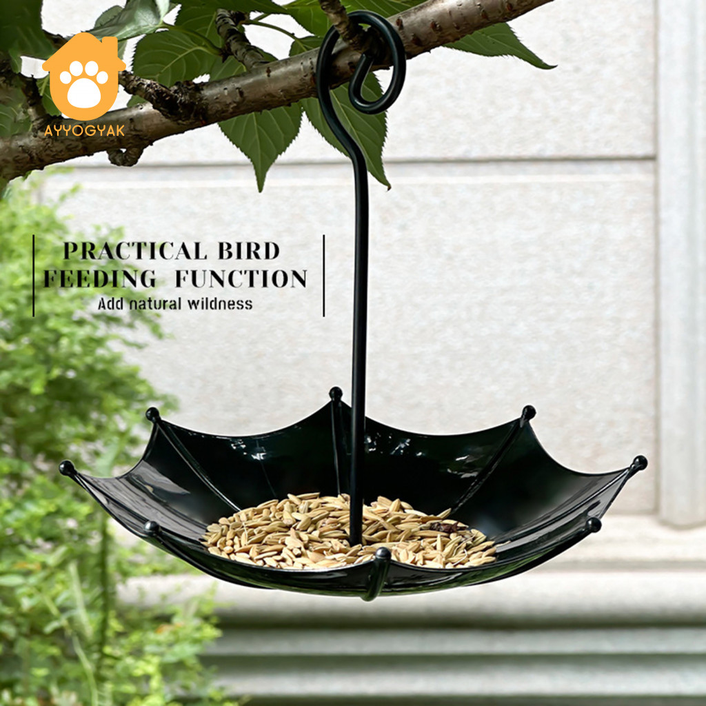 AUA- Backyard Bird Feeder กลางแจ้งแขวน Bird Feeder สําหรับสวนระเบียง Backyard – ตกแต่งเปิดออกแบบทนทา