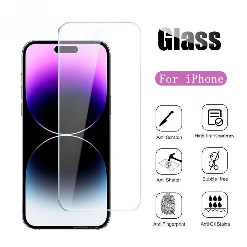 2 ชิ้นฟิล์มกระจกนิรภัยเหมาะสําหรับ IPhone 17 16 Pro 14 15 Plus 13 Pro Max 12 Mini 11 Pro XS Max XR X
