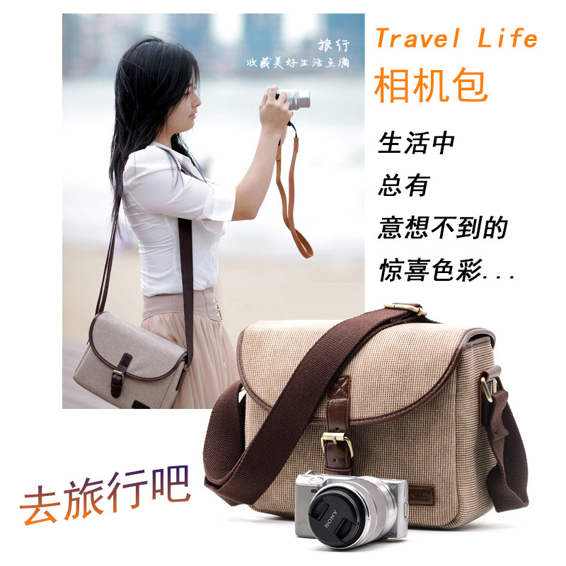 Baizhuo SLR กระเป๋ากล้อง R5R6 Canon 80D90D 750D 5D4 6D2 ไหล่ 200D กระเป๋ากล้อง 800D 700D Nikon D7500