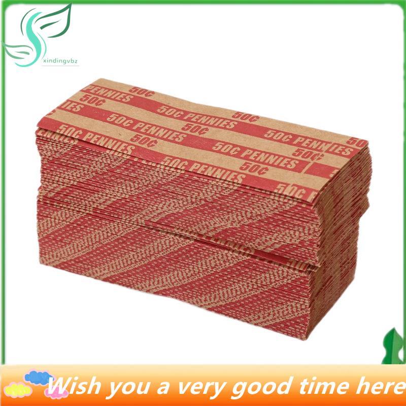 ^Star^ 100 ชิ้น Penny Coin Wrappers Penny Sleeves Flat As Shown Paper Penny Rolls Wrappers