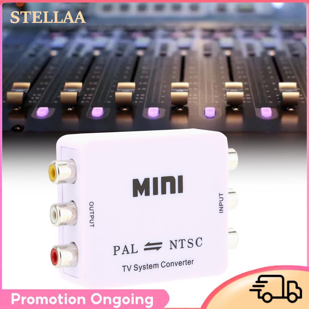 Stellaa 01 NTSC PAL Mutual Converter PAL/NTSC แบบพกพาสำหรับเครื่องบันทึกเครื่องเล่น DVD VCR จอภาพวิด