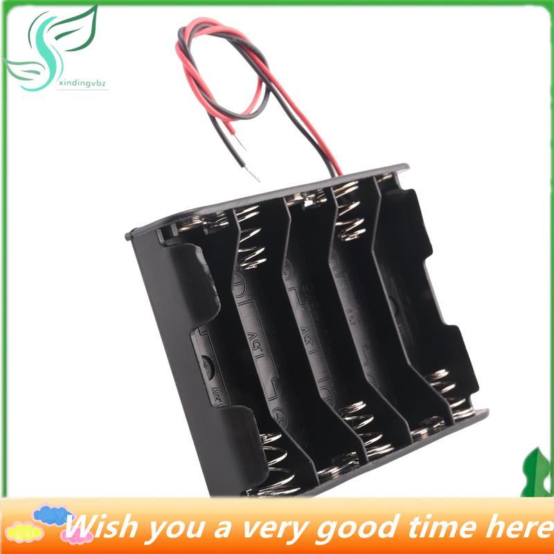 ^Star^ 5 x 1.5V AA Battery Slot Holder Case Box Wire Black