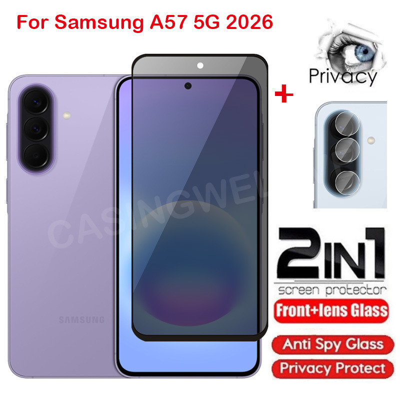 SAMSUNG ป้องกันหน้าจอสําหรับSamsung Galaxy A57 A37 A17 A37 A27 A36 A26 A16 A56 A24 A33 A53 A54 LTE 4G 5Gส่วนตัวกระจกนิรภัยAnti-Spyคลุมทั้งหมดป้องกันหน้าจอAnti Peekความเป็นส่วนตัวฟิล์ม