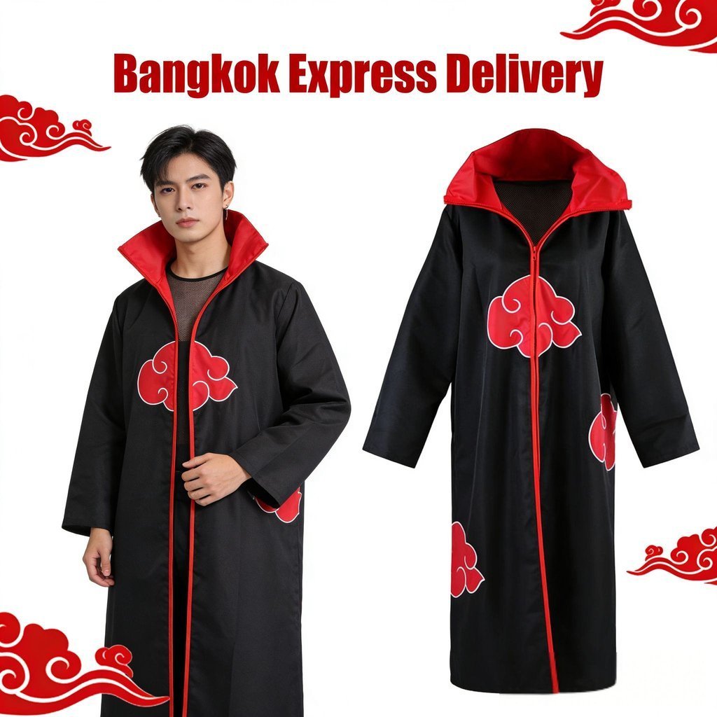 เสื้อคลุม จากอนิเมะเรื่อง Naruto Akatsuki Sasuke Uchiha Itachi เสื้อคลุมคอสเพลย์อนิเมะ Akatsuki itac
