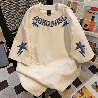 TEE·SHOP🍀 เสื้อยืด oversize เสื้อเท่ๆ เกาหลี " Thunder Star " เสื้อแฟชั่นใ เกาหลีสไตล์ พิมพ์ลาย ผ้านิ่มใส่สบาย COD📦