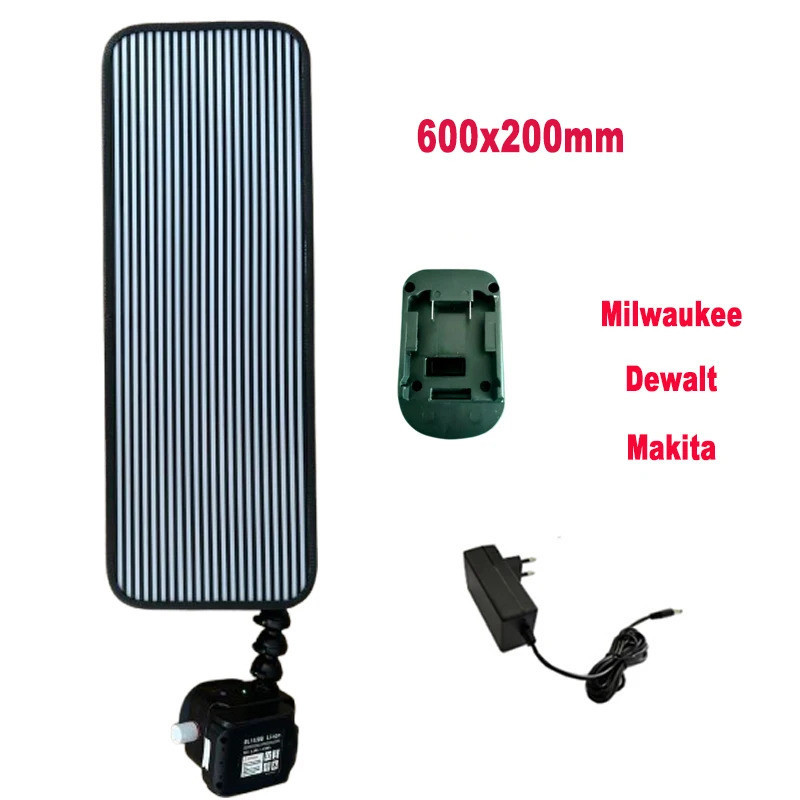 18V Cordless PDR LED Lamp 600x200mm 9-Stripes Car Dent Repair Light (ไม่รวมแบตเตอรี่)
