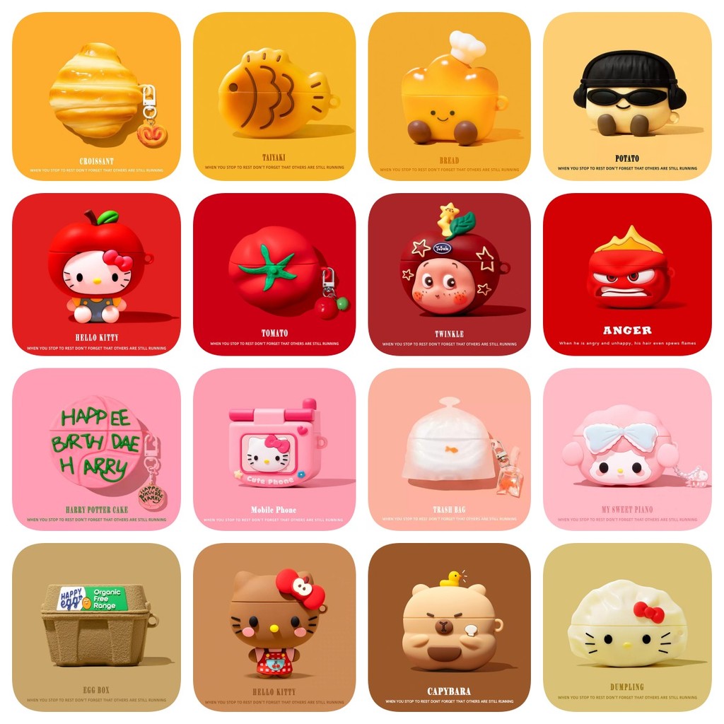 เคส AirPods 3D น่ารัก, ฝาครอบซิลิโคนกันกระแทกสําหรับ AirPods3/4/Pro/Pro2/Pro3