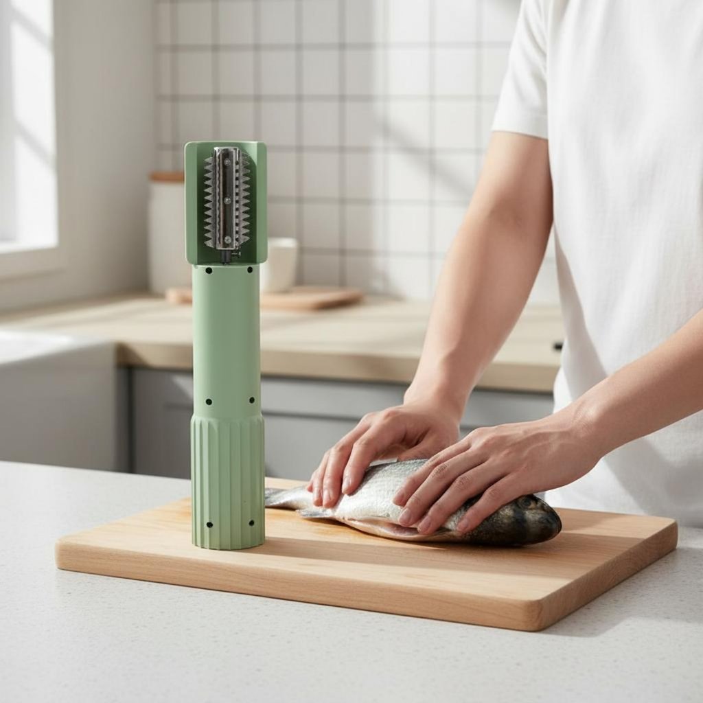 Fast และได้อย่างง่ายดายไฟฟ้า Seafood Scaler การออกแบบกันน้ําไร้สาย Seafood Descaler ความเร็วตัวแปรสํ