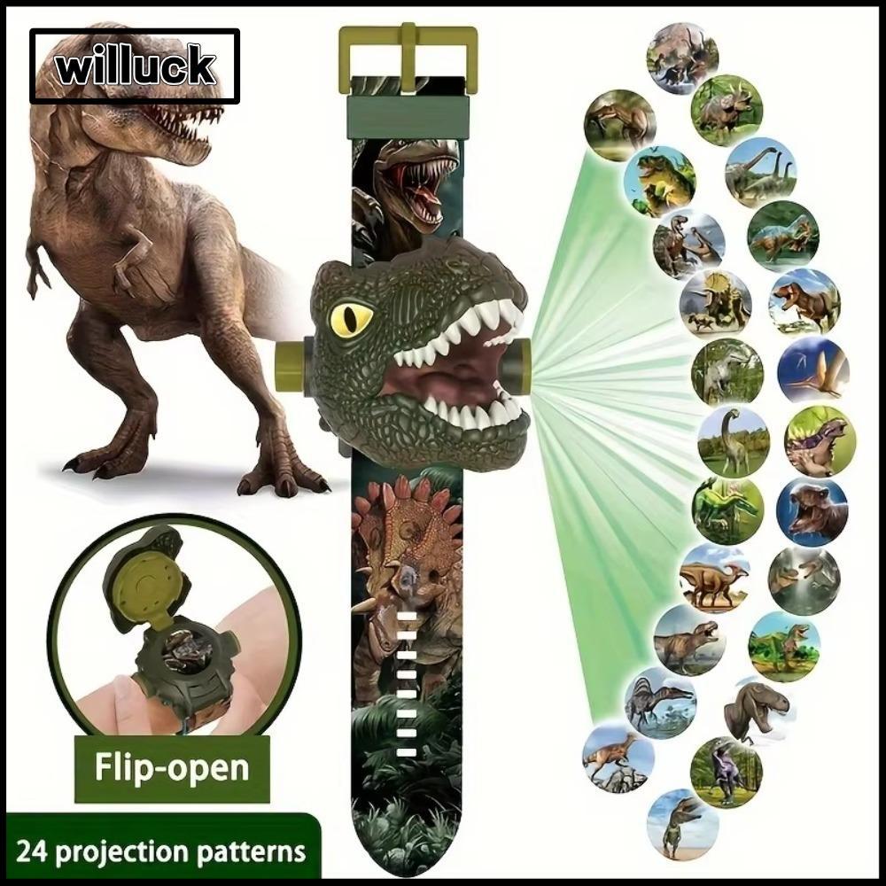 WILLUCK นาฬิกาเด็กไดโนเสาร์เรืองแสง แสดงเวลาแบบดิจิตอลและมีไฟLED ของขวัญพิเศษสำหรับเด็ก