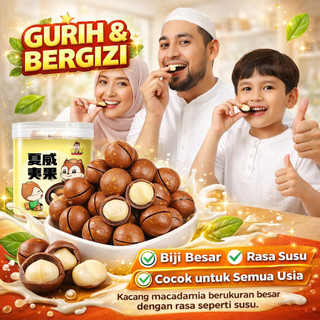 [COD]Kacang Macadamia Rasa Susu/Kacang Macadamia Premium/Camilan Sehat Dan Lezat/Gurih Dan Lezat Dengan Rasa Susu Yang Kaya/Camilan Kacang MacadamiaRasa Susu Yang Kaya | Camilan Sehat Dan Lezat | Cocok Untuk Segala Usia