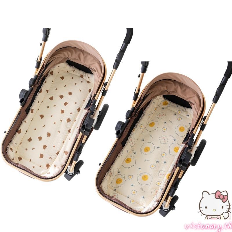 Vision สบายรถเข็นเด็กเบาะ 3 ชั้นหนา Chusion Pad นุ่มทารกผ้าฝ้าย Pram Liner สําหรับทารกแรกเกิดเด็กวัย
