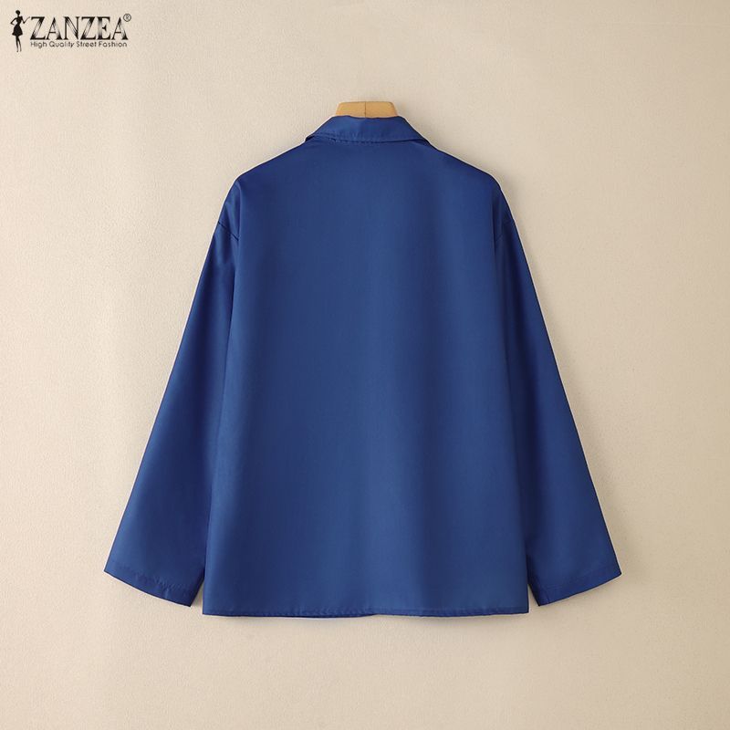 ZANZEA เสื้อแขนยาวสไตล์เกาหลีสำหรับผู้หญิง พิมพ์การ์ตูน ทรงoversize สไตล์ STREETWEAR — صورة 8