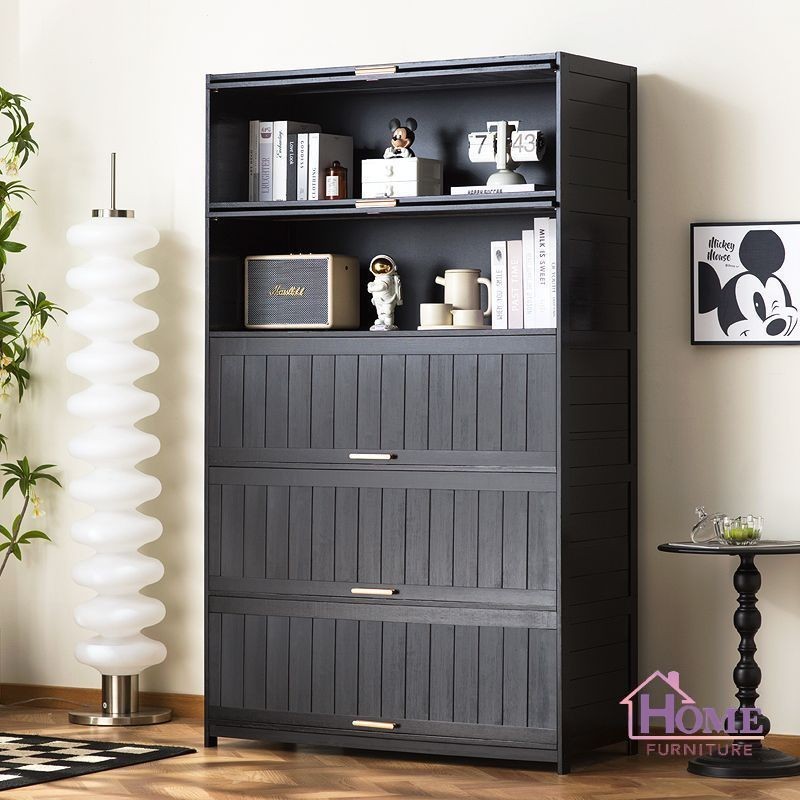 🍁Storage cabinet/dust-proof storage cabinet with door/multi-layer multifunctional shelf cabinet/stor