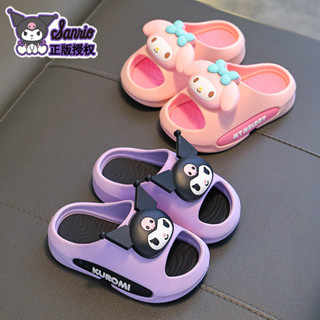 รองเท้าแตะ Kuromi Cinnamoroll ของแท้สำหรับเด็กผู้หญิง รองเท้…