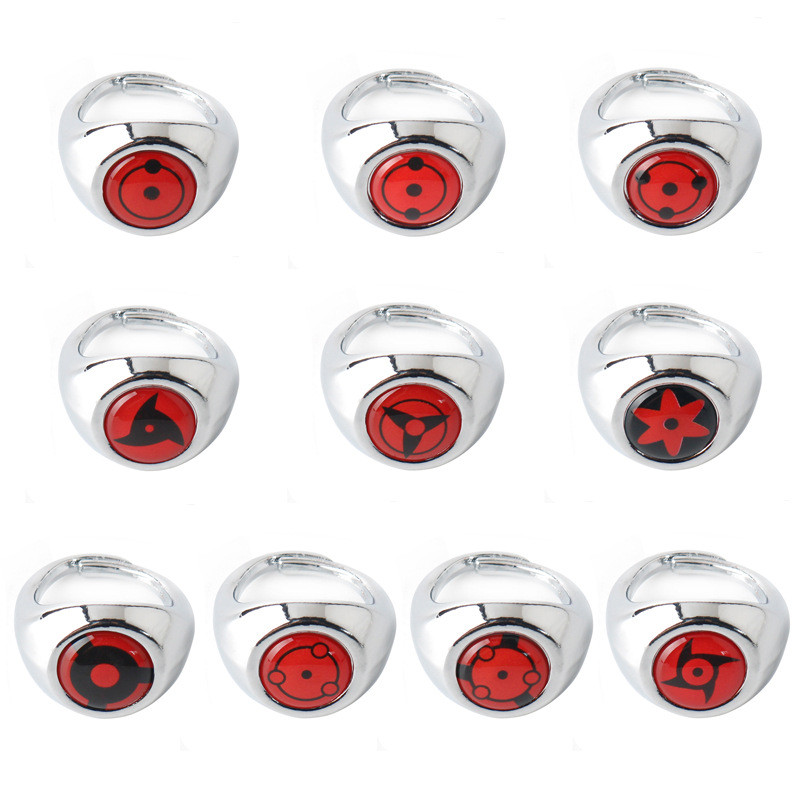 Spot Goods#Anime Peripheral Naruto Akatsuki Organization Uchiha Itachi Sasuke's Sharingan Ring Ninja