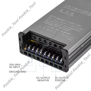 💥พร้อมส่ง💥หม้อแปลงกันฝน 12V 400W Power Supply IP65 มีพัดลม สำหรับป้ายไฟ LED กล่องไฟ งานภายนอก เสถียร ทนทาน