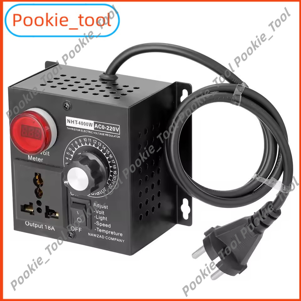 💥พร้อมส่ง💥ดิมเมอร์ 4000W AC 220V ควบคุมมอเตอร์และความร้อน แบบพกพา ทนทาน ปรับความเร็วได้ละเอียด ใช้งานง่าย