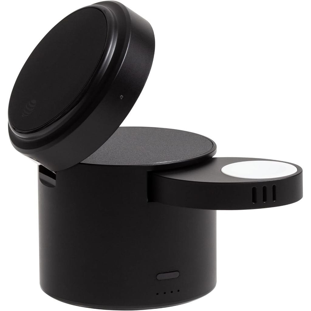 AT&T Essential 3-in-1 Portable Power Drum Qi2 Wireless Charger และ Powerbank ใช้งานร่วมกับ iPhone 15
