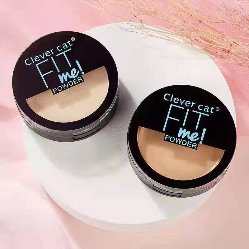 ขายร้อน [ราคาขายส่ง] Clever cat Clever cat Refreshing Silky Double-Layer Pressed Powder คอนซีลเลอร์ส