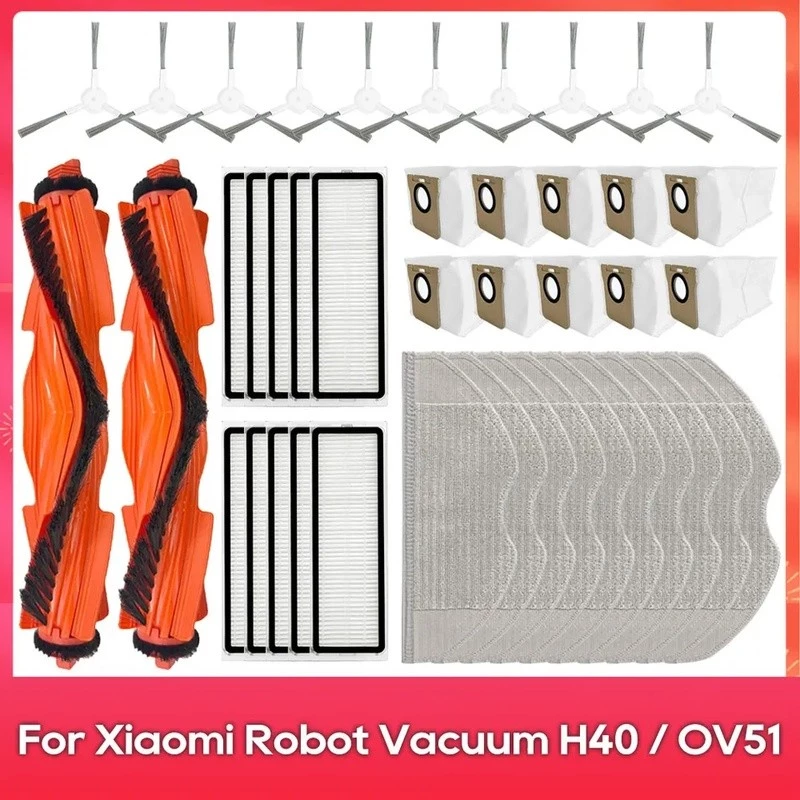 Xiaomi H40 / OV51หุ่นยนต์เครื่องดูดฝุ่นอุปกรณ์เสริมหลักแปรงด้านข้างกรองซับถุงเก็บฝุ่นอะไหล่