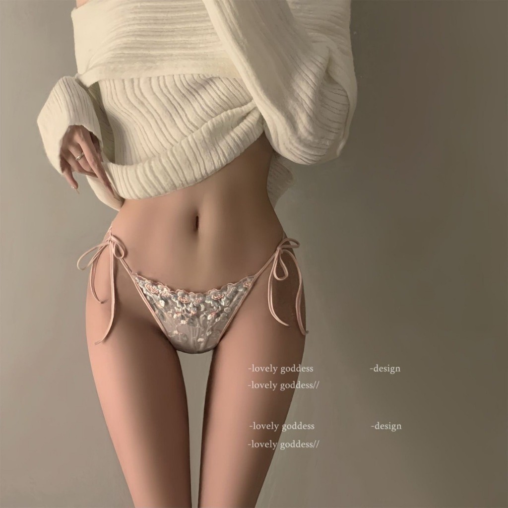 กางเกงใน Secret 304 บิกินี่ เอวต่ำ ลูกไม้ปักสวยมาก ผูกข้าง เซ็กซี่ น่ารัก แฟชั่น - รูปที่ 2