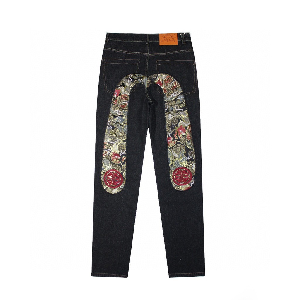 new 2025 evisu กางเกงยีนส์.Spring Style Golden Dragon Embroidery Jacquard จาก 51NR