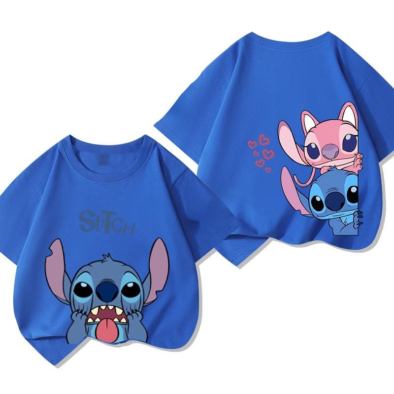 เสื้อยืดเด็กฤดูร้อน Stitch ลาย2ด้าน ใส่สบายทนต่อการซัก