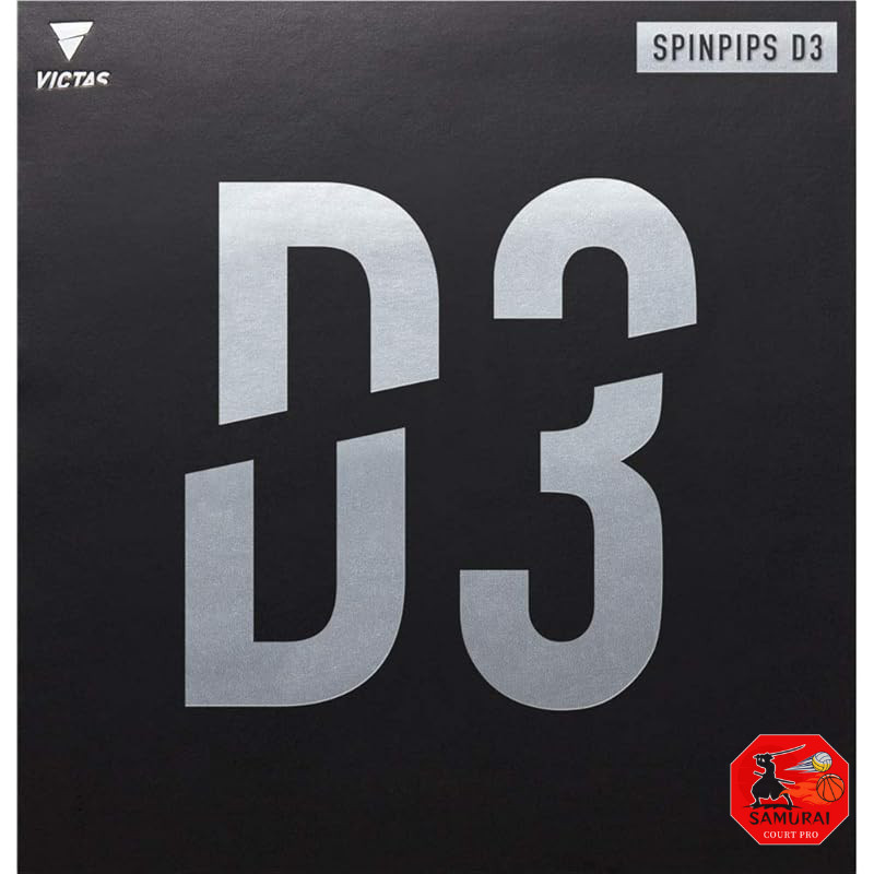 VICTAS Table Tennis Rubber Spin Pips D3 Top Sheet High Elasticity Spin for Cutter Red 1.5 210060  
V