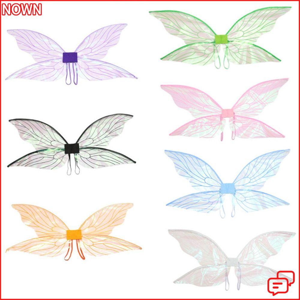 NOWNICE Cicada Wing ของขวัญฮาโลวีน Dress Up Props เจ้าหญิง Angel Wing Party Favor Dress-Up Wings