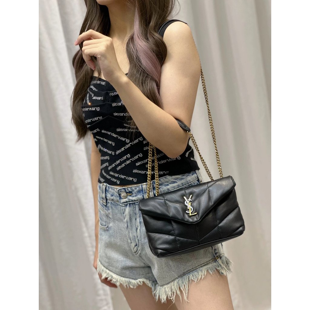 กระเป๋าSaintLaurent LouLou Series หนังแกะ สายโซ่ พกพาสะดวก เหมาะทุกโอกาส