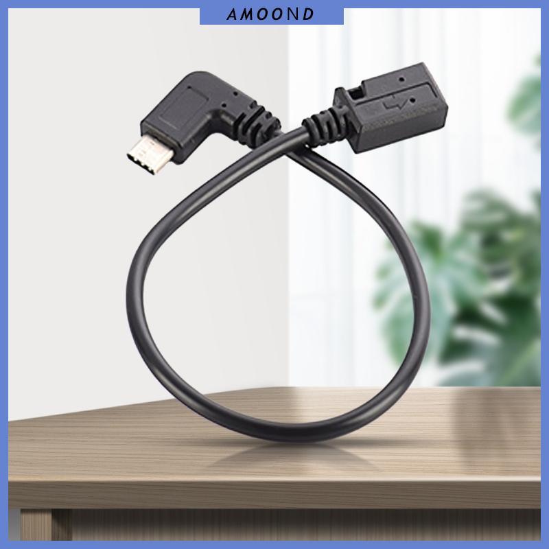AMOOND สาย USB Type C ถึง Mini USB 90 องศา USB C อะแดปเตอร์ชายหญิง Mini USB