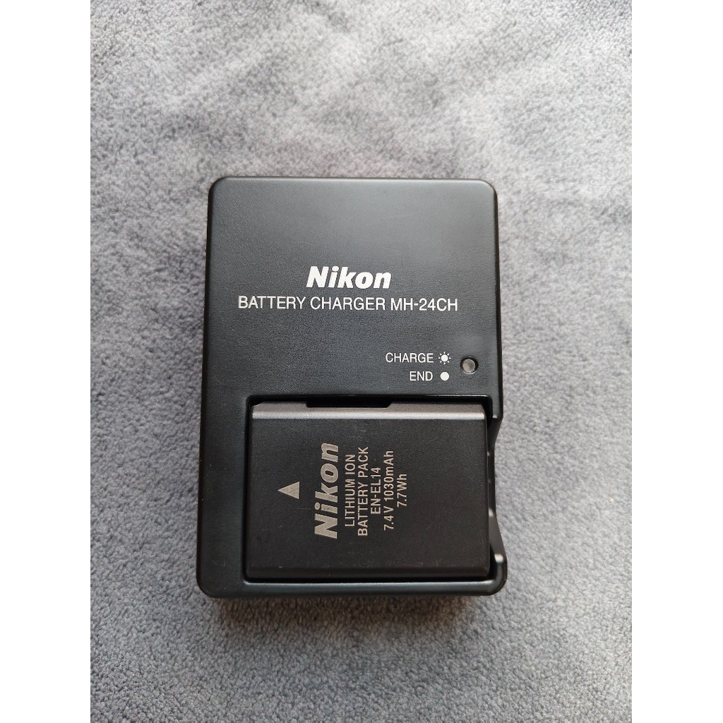 แบตเตอรี่มือสอง Nikon EN-EL14/EL14A และเครื่องชาร์จ MH-24C ของแท้ สำหรับ D3200, D5100, P7100 | ของนำ