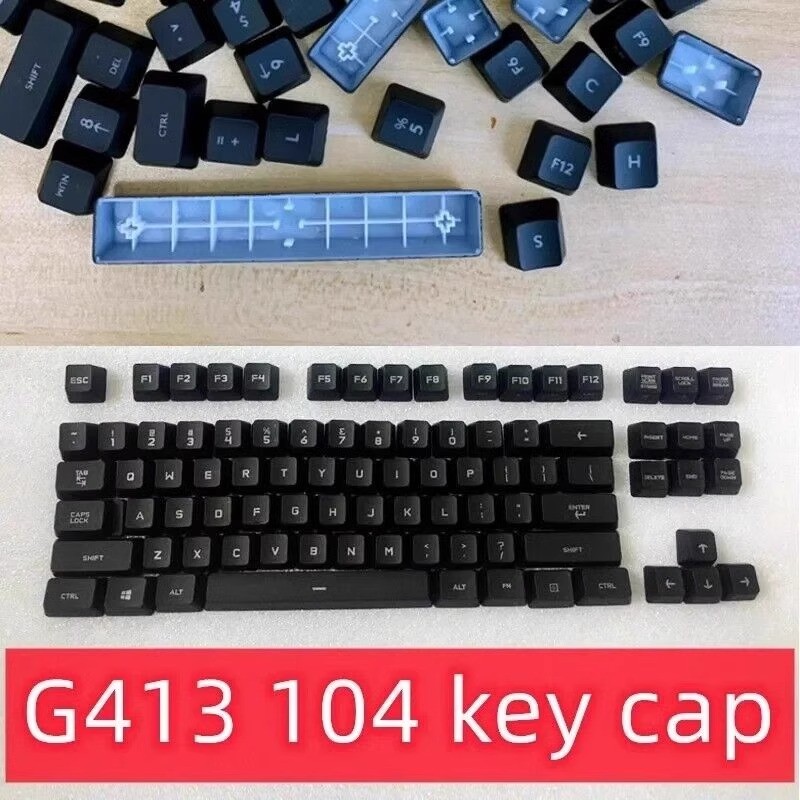 keycap sa keycap Logitech Logitech G413 ปุ่มกดคีย์บอร์ดแบบกลไก G413 ปุ่มกดเดี่ยวโปร่งแสงสีดําดั้งเดิ