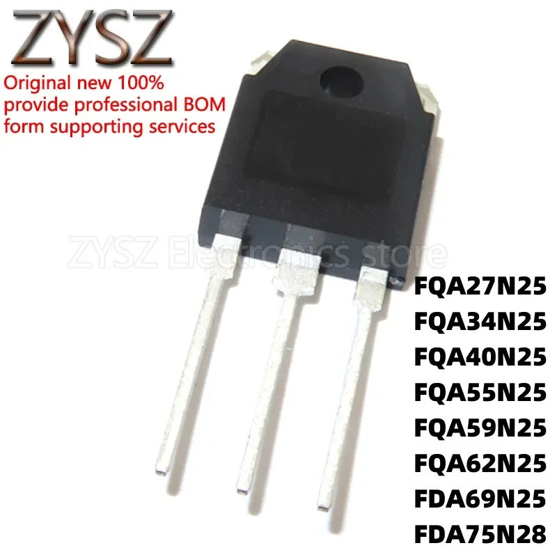 5PCS FQA27N25 FQA34N25 FQA40N25 FQA55N25 FQA62N25 FDA69N25 FDA75N28 TO-3P Field Effectทรานซิสเตอร์