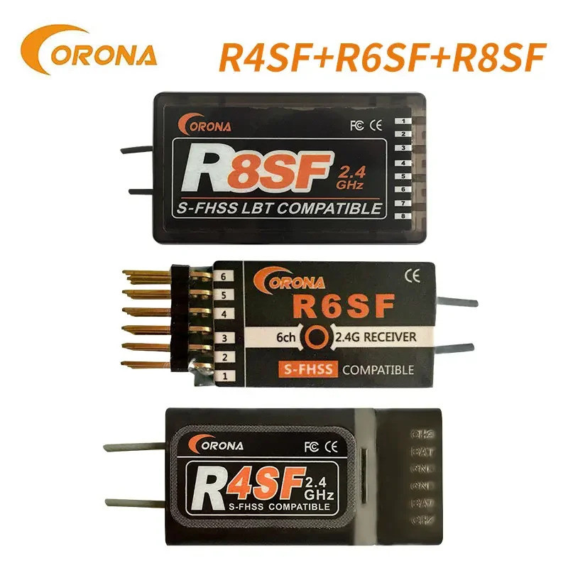 Corona 2.4g R4sf R6sf R8sf S-fhss/fhss Receiver ใช้งานร่วมกับ Futaba S-fhss T6j T8j T14sg 16sz เครื่