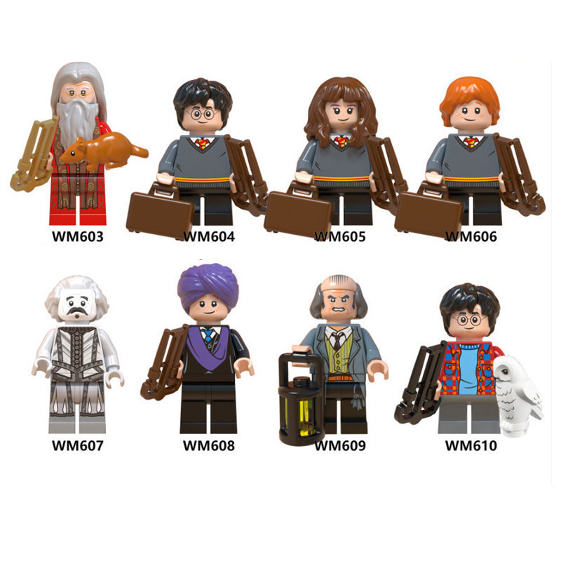 WM6047 ภาพยนตร์ Dumbledore Hermin Ron Hogwarts Chilier ฟิลิปปินส์ Movable Mini Building Block ของเล่