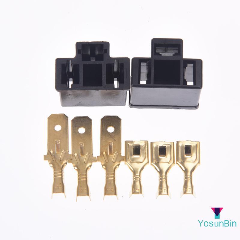 YosunBin] 1 ชิ้น 3pin h4 ปลั๊กขั้วต่อรถ h4 ปลั๊กผู้ถืออัตโนมัติ 7.8 มม. ปลั๊กหลอดไฟซ็อกเก็ตใหม่