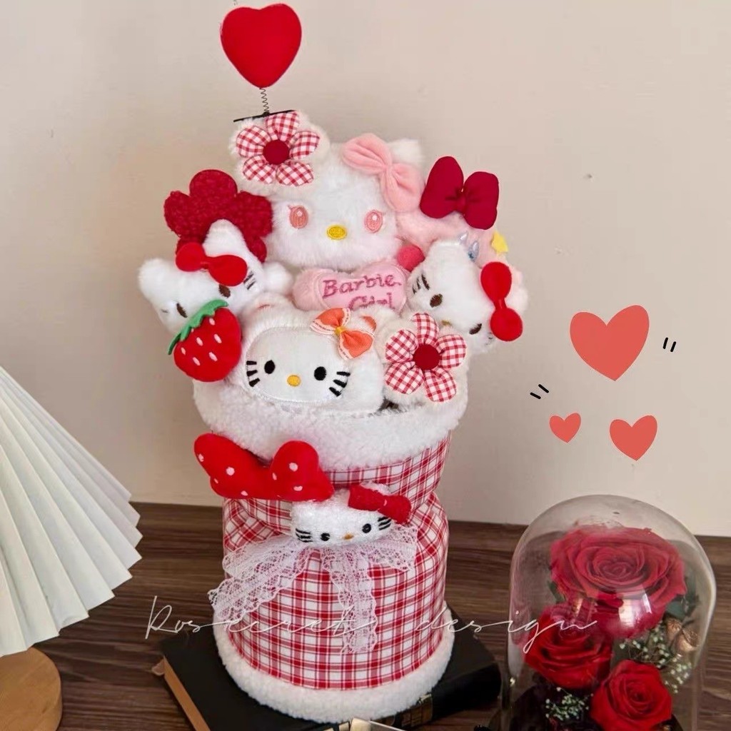 ตุ๊กตาช่อดอกไม้ Sanrio น่ารัก Hello Kitty ตุ๊กตาช่อดอกไม้ซานริโอ้ ช่อดอกไม้ ของขวัญปีใหม่ วาเลนไทน์ รับปริญญา - รูปที่ 4