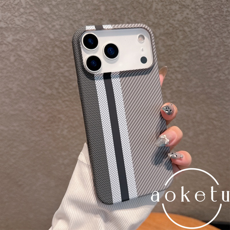 ลายคาร์บอนไฟเบอร์บางพิเศษเหมาะสําหรับเคสโทรศัพท์ ไอโฟน 17 โปรแม็กซ์, แอปเปิล 16 โปรแม็กซ์ พรีเมี่ยม 15 บางรวมทุกอย่างหลุมขนาดใหญ่14/13ฮาร์ดฝา